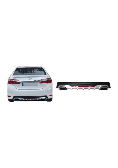 Toyota Uyumlu Corolla 2013-2018 Amg Çift Çıkış Reflektörlü Difüzör