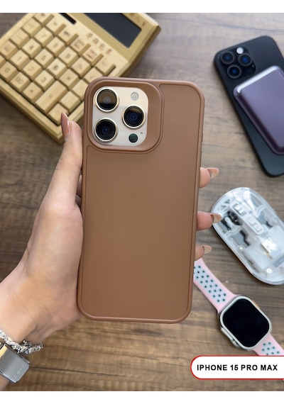 Apple iPhone 15 Pro Max Uyumlu Kamera Korumalı Darbeye Dayanıklı Renk Atmayan Keep Silikon Kılıf Kahverengi Apple iPhone 15 Pro Max Uyumlu Kamera Korumalı Darbeye Dayanıklı Renk Atmayan Keep Silikon Kılıf Kahverengi