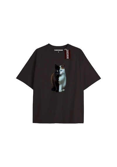 Adrift New York Baskılı Oversize Kalıp Unisex T-shirt Siyah