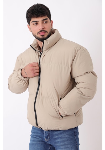 Stilkombin Dik Yaka Oversize Bomber Şişme Kışlık Mont Pldp 3018 50465 Siyah