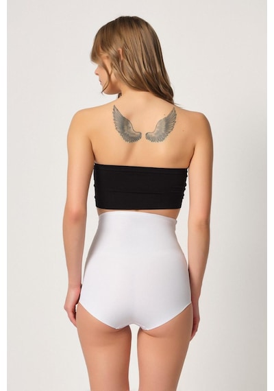 Beyaz Mı Emay 2842 Lazer Dantelli Slip Korse Beyaz