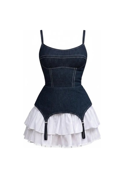 Havens Eva Denim Elbise Mavi