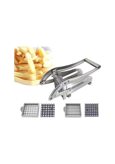 Pratik El Tipi Patates Dilimleyici Gri