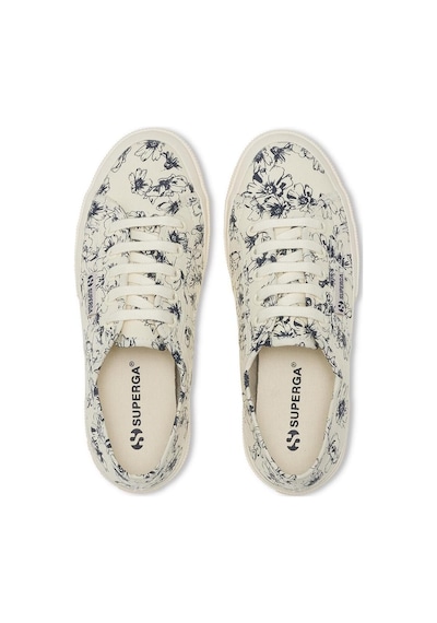 Superga 2750 Sketched Flowers Kadın Bej Sneaker