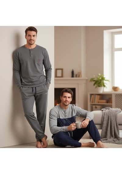 Bonbon Erkek Pamuklu Bohçalık Ve Çeyizlik 2 Adet 2'li Pijama Takımı Bb2478 Çok Renkli