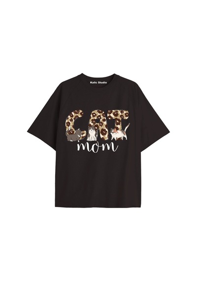Kalic Studio Y2k Vintage Leopar Baskılı Siyah T-shirt Kod 148 Siyah-148