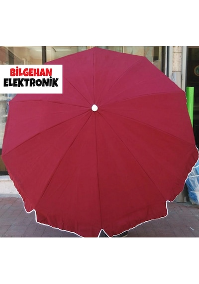 Hsmarket 2 Mt Kalın Gabardin Kumaş Eğilebilir Plaj Şemsiyesi Bidon Hariç
