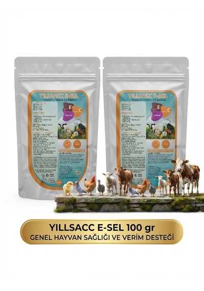 Yılsac E-sel Kuş Ve Kanatlılar İçin Vitamin Takviyesi E + C + Selenyum 100 Gr X 2 Adet