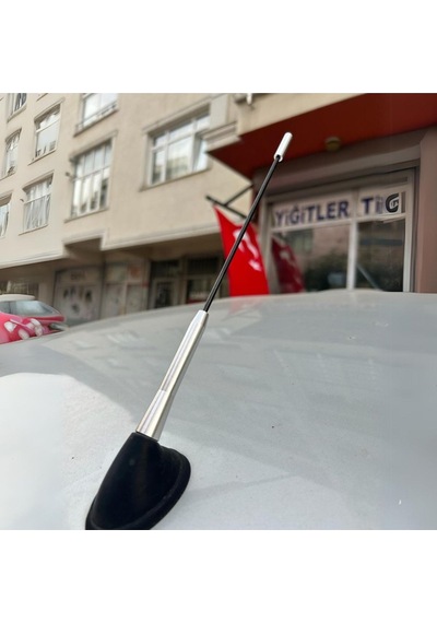 Oto Anten Krom Tavan Anteni Ve Gövde Takımı Uzun Kısa Ayarlanabilir Tüm Araçlara Uyar