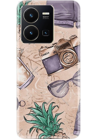 Vivo Y35 Kilif Resimli Silikon Monkey Butterfly 1357 566402377