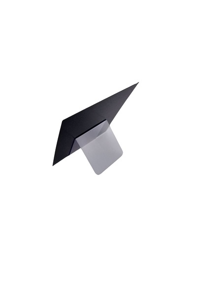 10 Ad Silinebilir Karatahta Siyah Etiket Stand 10x10 Cm Açılı