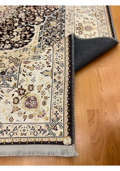 Vintage Saray Motifli 160 X 230 Cm Dijital Baskı Halı Mavi