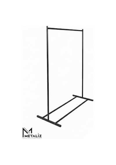 Siyah Metal Konfeksiyon Askısı - Minimalist Elbise Askılığı - Butik Tipi Askı