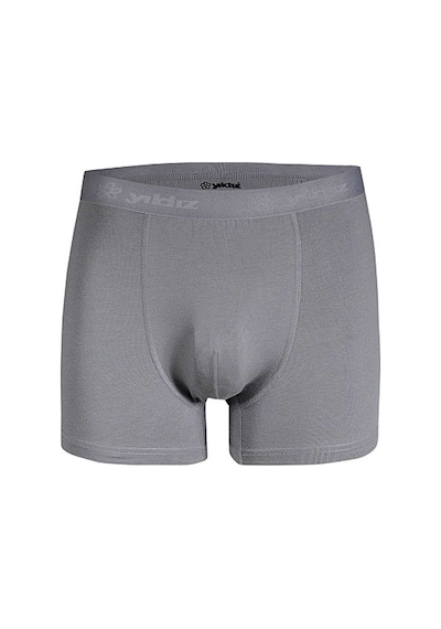 Yıldız Erkek Gri Modal Likralı Boxer 4 Adet