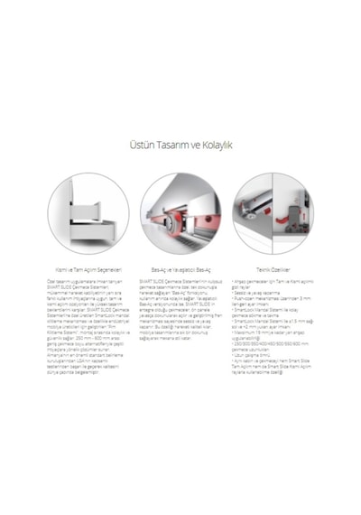 Smart Slide Kısmi Açılım 500Mm