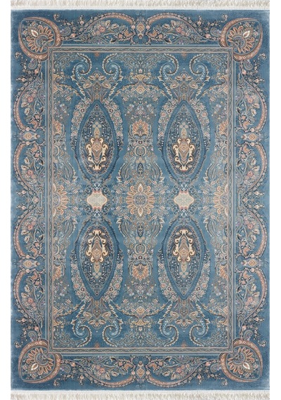Elexus Halı İpekhane 1608 Mavi Klasik Desen Salon Halısı