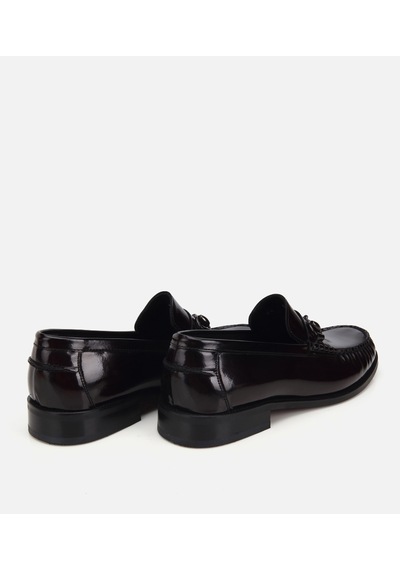 Hotiç Erkek Deri Bordo Toka Detaylı Klasik Loafer