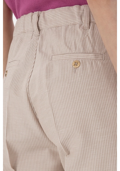U.S. Polo Assn. Kadın Kum Çizgili Keten Karışımlı Carrot Fit Kanvas Pantolon 50309090-VR085 U.S. Polo Assn. Kadın Kum Çizgili Keten Karışımlı Carrot Fit Kanvas Pantolon 50309090-VR085