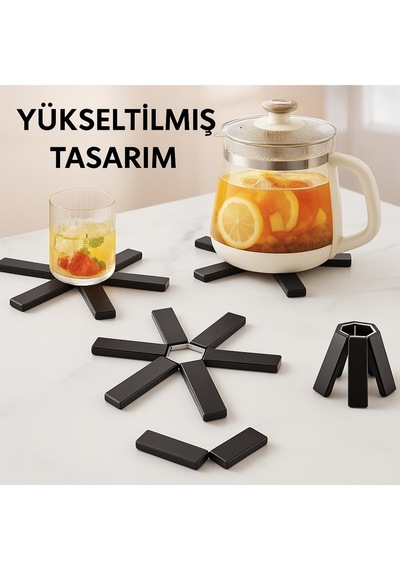 Katlanabilir Isıya Dayanıklı Nihale Tencere & Çaydanlık Altlığı Silikon Diğer