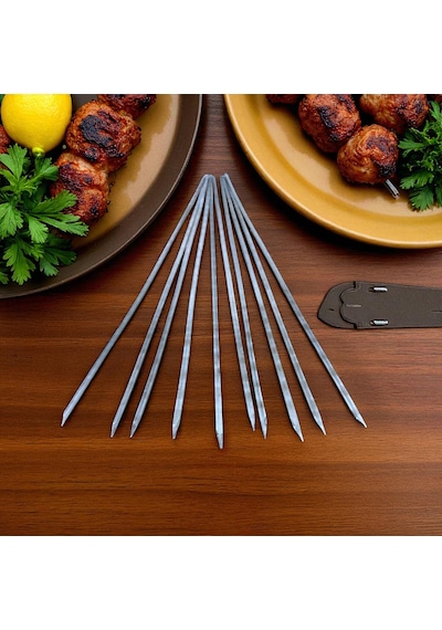 25 Adet Ciğer Şişi,galvaniz Mangal Ciğer Şişi 55 Cm