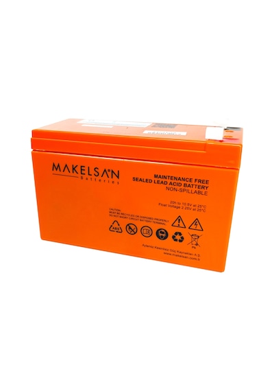 Makelsan 12v 9ah, Bakımsız, Kuru Akü. Ups İçin Uygundur
