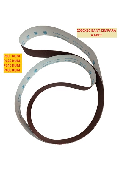 Sonsuz Bant Zımpara Yumuşak Bez 2000x50 4 Lü Karma Paket