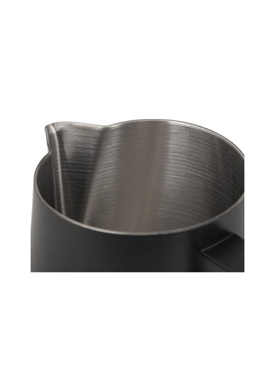 304 Çelik 350 Ml Siyah Teflon Kaplama Kahve Süt Köpürtme Potu Sütlük Pitcher