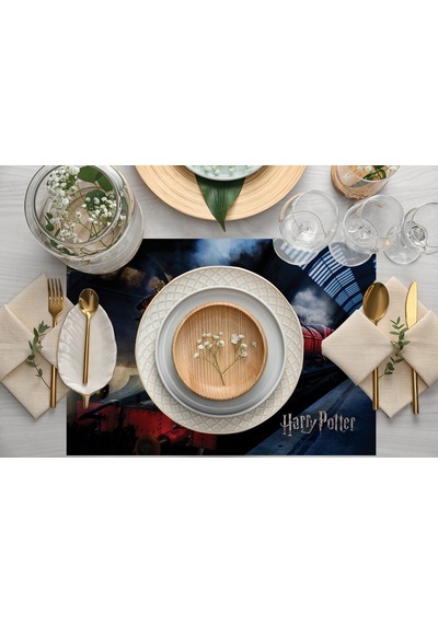 Adawall Home Hogwarts Express Kumaş Amerikan Servis 4'lü Set Çok Renkli