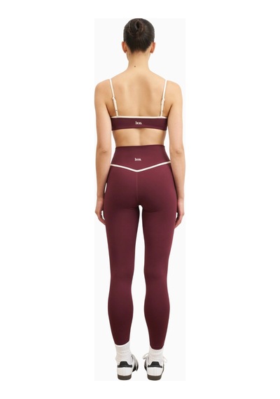 Because Of Alice Base Contrast Trim Cami Bra Tamamlayıcı Spor Sütyeni Bordo