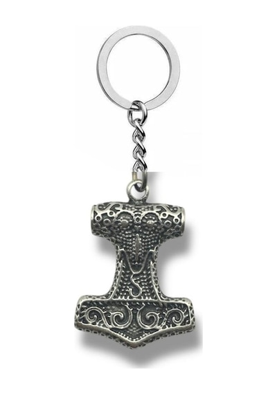 Kiss Of Leather Thor S Hammer Mjölnir Figürlü Unisex Anahtarlık Viking Mitolojisi Koruma Temalı
