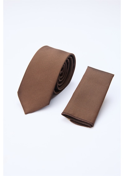 İmza Kahverengi Kuş Gözü Desen 7 Cm Kravat 1090260100