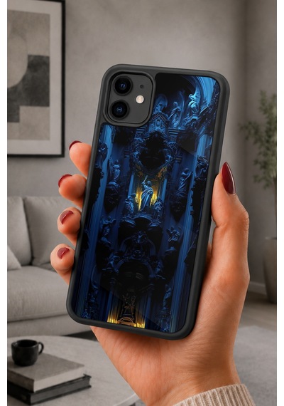 İphone 11 Uyumlu Gotik Desenli Kamera Korumalı Darbelere Dayanıklı Kılıf 1252-gotik-iphone11