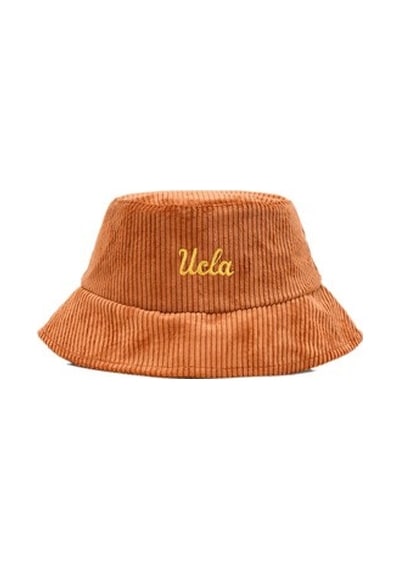Ucla Carrıe Kahve Bucket-kadife Nakışlı - Unisex Şapka Kahve