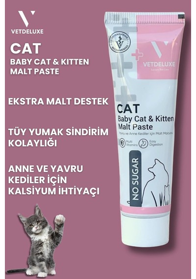 Babycat Kitten Maltepaste Tüy Yumağı Önleyici Yavru Hamile Ve Emziren Kedi Malt Macunu 100 Gr