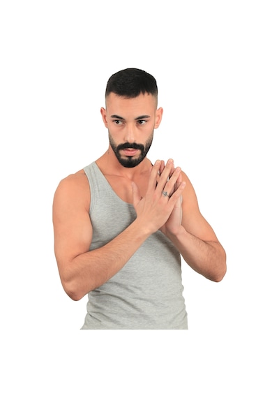 Labalaba Erkek Antik Gümüş Kaplama Ayarlanabilir Dolama Formlu Çarmıh Yüzük Gümüş