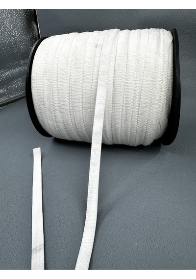 1 Cm Şardonlu Örme Lastik- Ekru-5 Metre