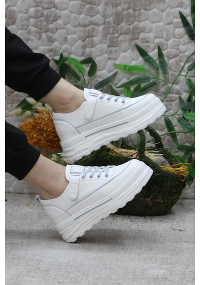 Fort Guja 24y314-8 News Fashion Gizli Dolgu Topuk Sneaker Kadın Ayakkabı Gri