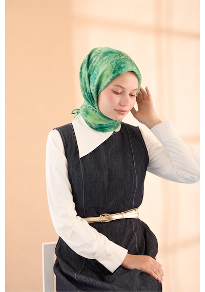 Silk Home Soft Eşarp 73095-12 Yeşil, Çimen Yeşili, Açık Yeşil