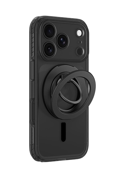 Apple iPhone Uyumlu 18 Pro Max Kılıf M-safeli Yüzük Standlı Amazingthing Titan Pro Grip Ring Serisi Kapak Siyah