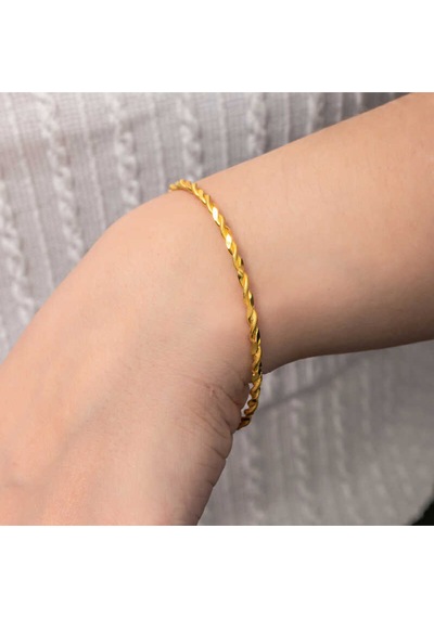 Casera's Gümüş Gold İkili Burgu Kadın Bilezik Csr2185707 Gümüş