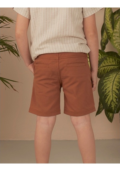 Denokids Ollie&Olla Kahverengi Erkek Çocuk Gabardin Şort Çok Renkli