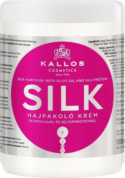 Kallos Cosmetics Silk Hair Mat ve Cansız Saçlar için Saç Maskesi 1 L