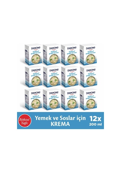 Danone Bitkisel Yağlı Krema 200 Ml 12