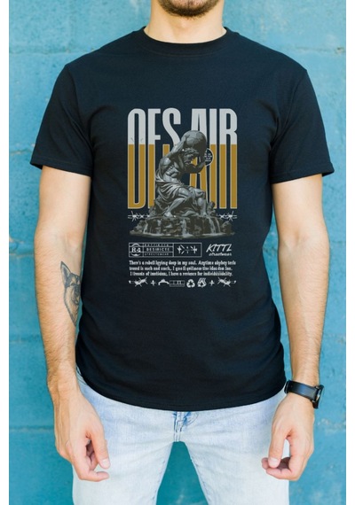 Vinevesta Unisex Oversize 24/1 Penye Dtf Baskılı Tişört - Dtf74 Çok Renkli