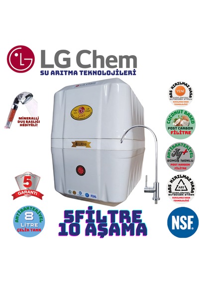 Lg Chem Cool Beyaz 8 Litre 5 Filre 10 Aşama Su Arıtma Cihazı