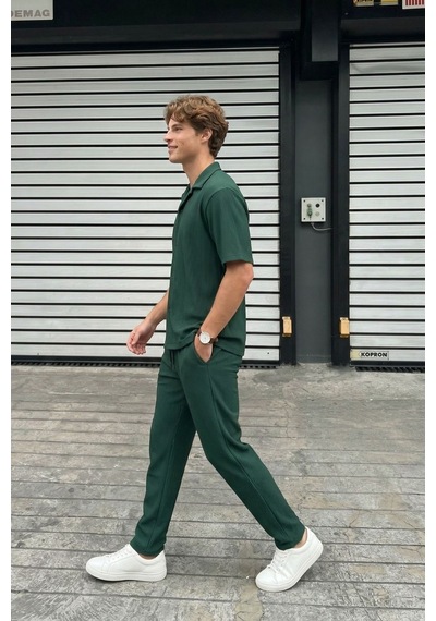 Vamos Fitilli Baggy Fit Pantolon Yeşil