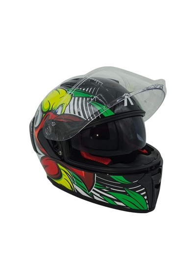 Arwic Çocuk Fullface Motosiklet Kaskı Ar931 Duck Güneş Vizörlü Ece-r 22.06 Siyah