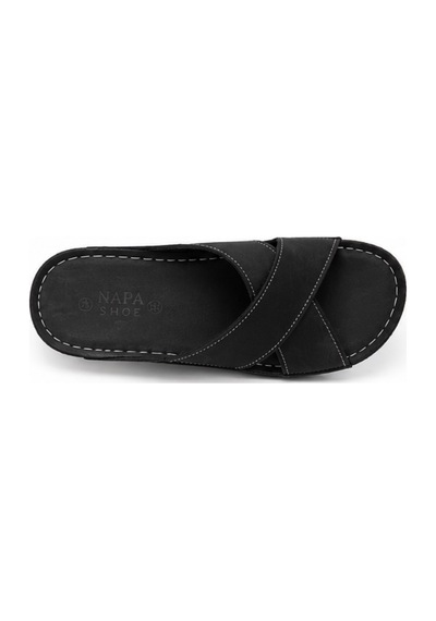 N Napa Shoe Np.312.siyah Deri Terlik