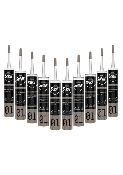 Selsil 2528 Genel Amaçlı Silikon Beyaz 280 Gr 10 Adet