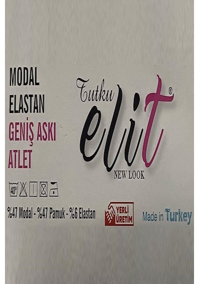 Tutku Elit Kadın Modal Likralı Geniş Askılı Atlet 2002 - 9 Adet 001